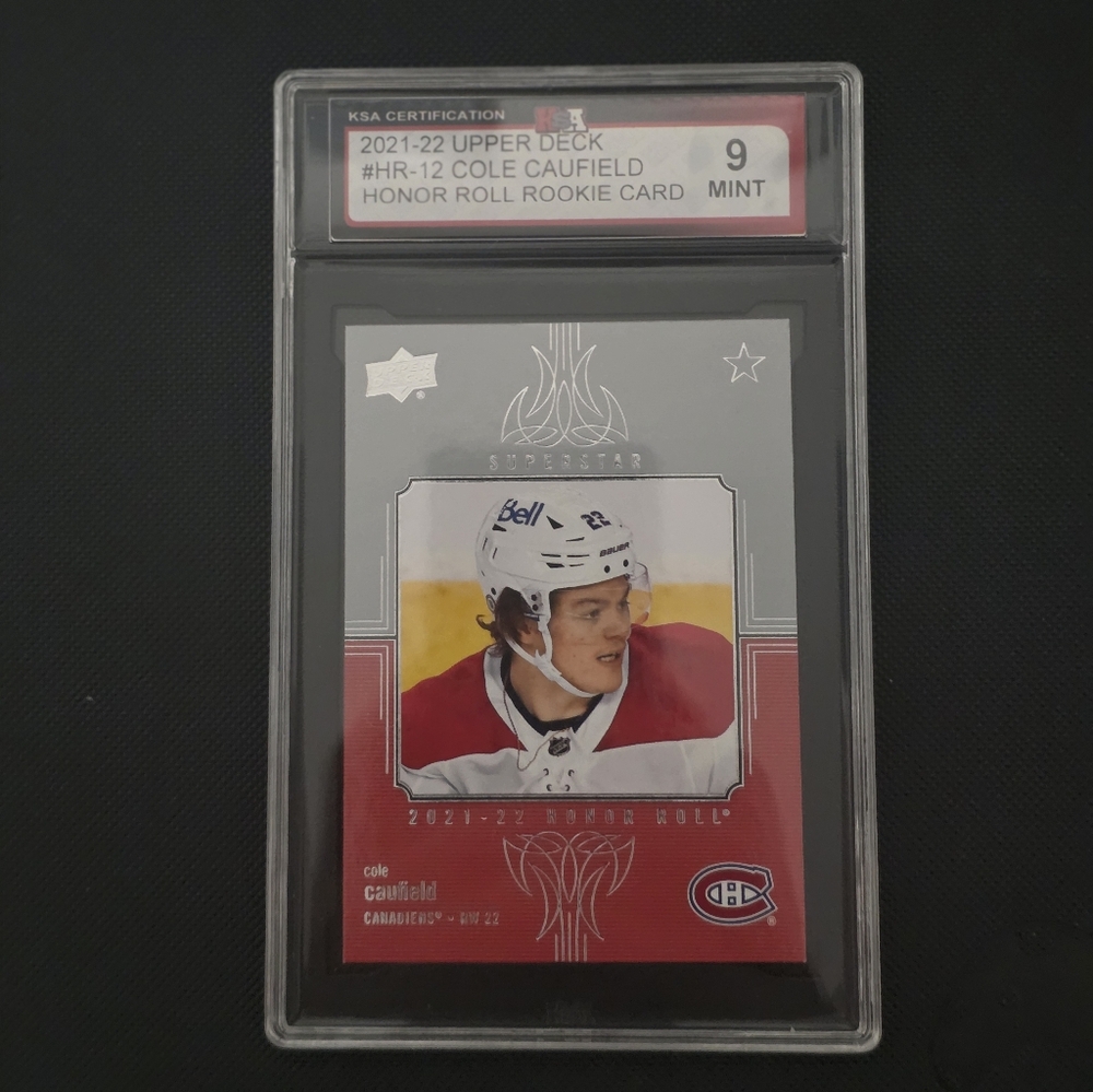 Cole Caufield Upper Deck Rookie Card KSA 9